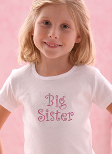 embroidered big sister shirts