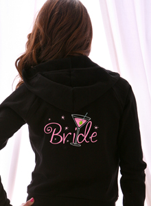 bride martini hoodie