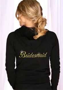 sparkling bridesmaid hoodie