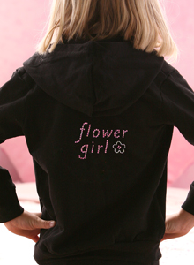 girls flower girl hoodie sweatshirt