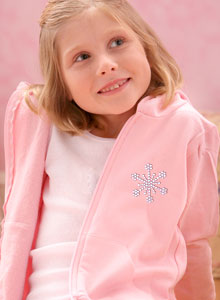 girls rhinestone snowflake hoodie sweatshirt