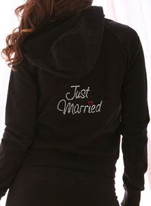 just married hoodie sweatshirt