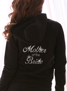 mother of the bride sparkling hoodie