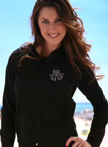 wedding hoodie with rhinestone bells