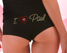 personalized rhinestone i love hearts panty