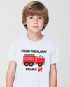 birthday age fire truck t-shirt