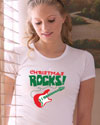 christmas rocks guitar t-shirt