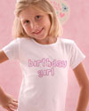 birthday girl outline t shirt