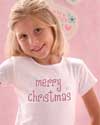 sparkling girls merry christmas t-shirt