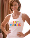 just married printed shirt