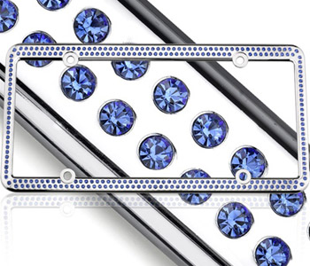 rhinestone license plate frame