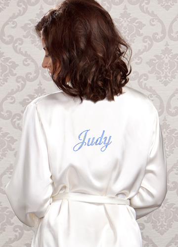 personalized name lucky satin robe