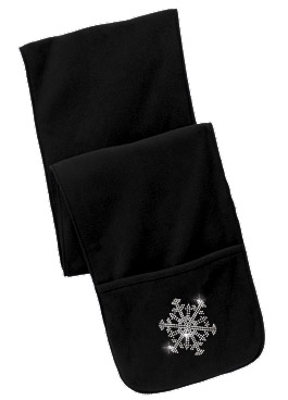 rhinestone snowflake scarf