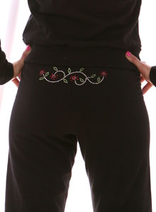 flower vine sweat pants