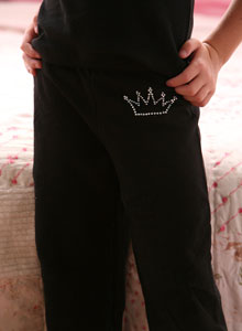 girls crown sweat pants clothing