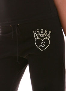 heart crown sweat pants