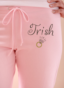 personalized ring sweat pants