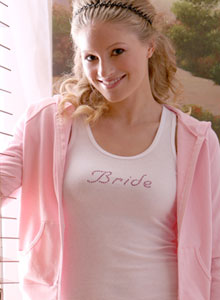 rhinestone bride tank top