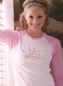 sparkling big sister t shirt