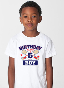 5th Birthday Baseball t-shirt
