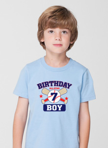 7th birthday baseball t shirt