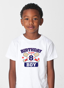 boys eighth birthday baseball t shirt