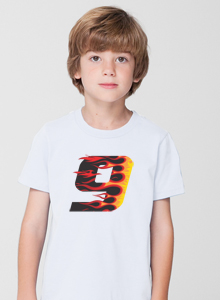 boys racing flames 9th birthday t shirt