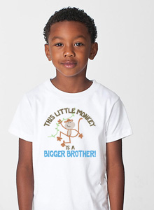 bigger brother monkey t-shirt