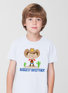 biggest brother cowboy t-shirt