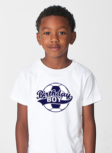 birthday boy soccer t-shirt