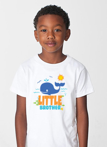 little brother whale t shirt