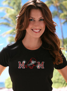 cheer mom with megaphone t shirt