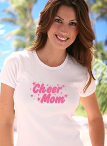 cheer mom with stars t shirt