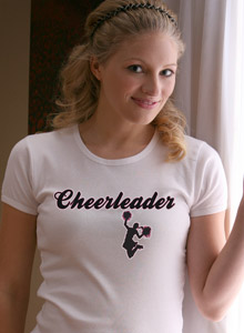 jumping cheerleader t shirt