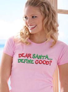 dear santa define good t shirt