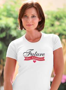 future mrs with ring t-shirt