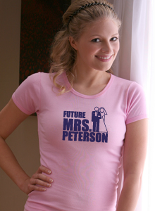 future mrs bride & groom t-shirt