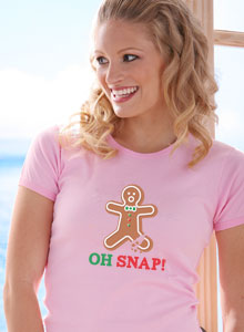 ginger bread man oh snap t-shirt