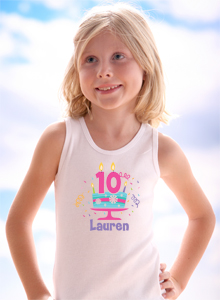 tenth birthday cake t-shirt