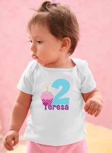 2nd birthday cupcake t-shirt