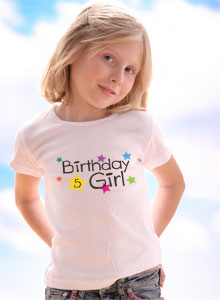 5th birthday stars t-shirt