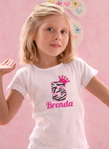 zebra print 5th birthday t shirt
