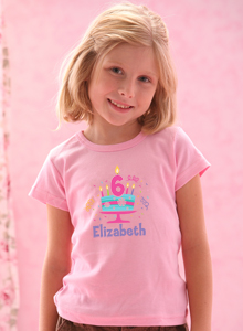 6th birthday cake t-shirt