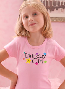 6th birthday stars t-shirt