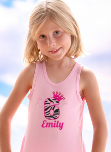 zebra-print 6th birthday t shirt