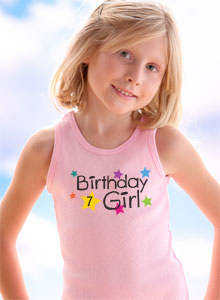 7th birthday stars t-shirt