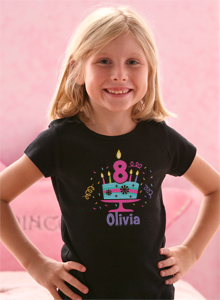 8th birthday cake t-shirt