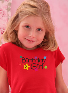 8th birthday stars t-shirt