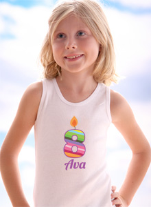 age eight rainbow birthday t shirt