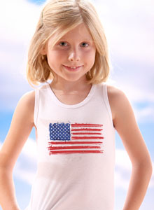 happy 4th american flag t-shirt